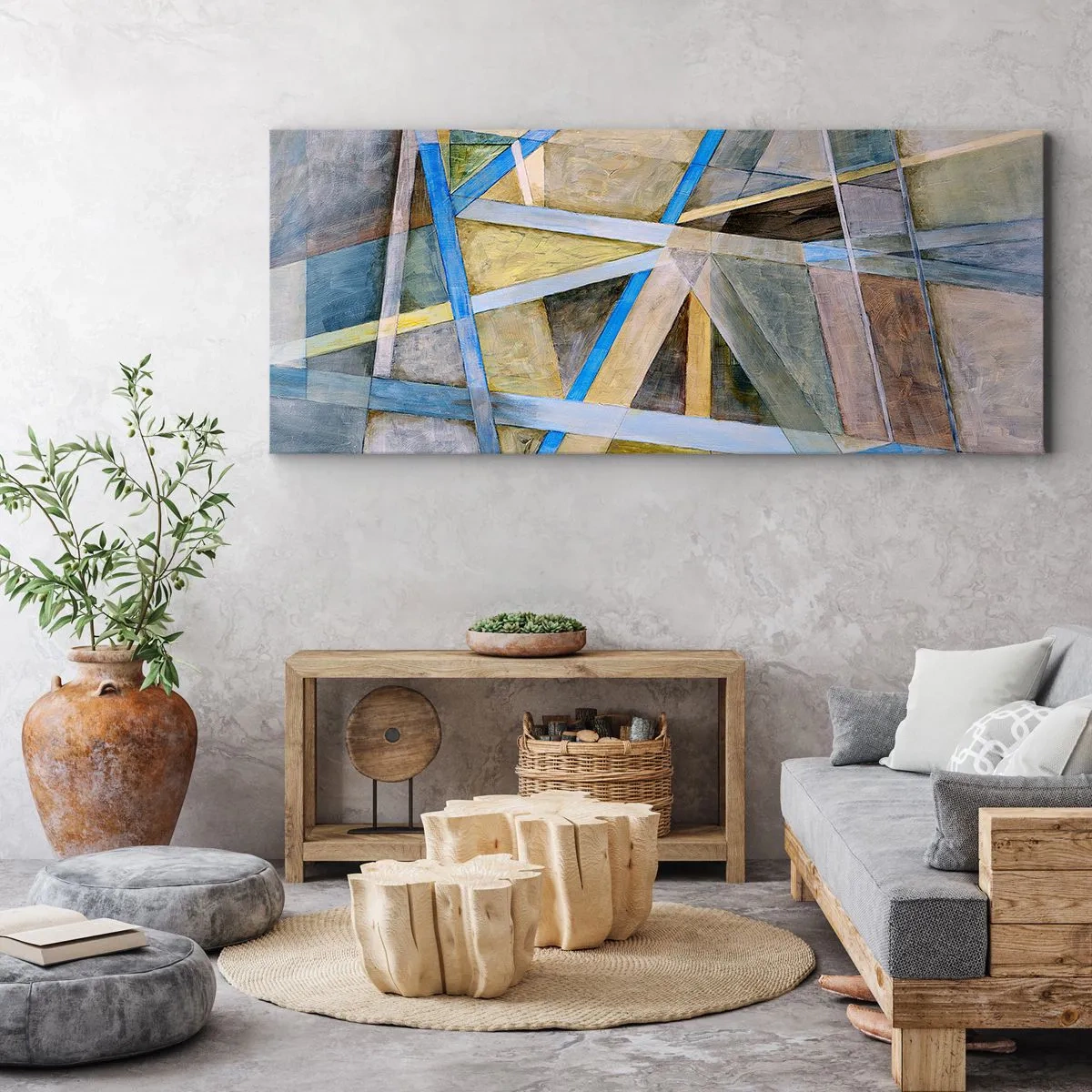 Schilderen op canvas - Recht of diagonaal? - 90x30 cm
