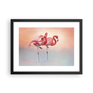 Poster in een zwarte lijst - De kleur van de ondergaande zon - 40x30 cm