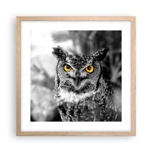 Een poster in een licht eiken lijst - Niets zal zich verbergen - 40x40 cm