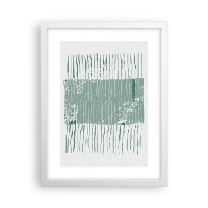 Poster in een witte lijst - Mariene abstractie - 30x40 cm