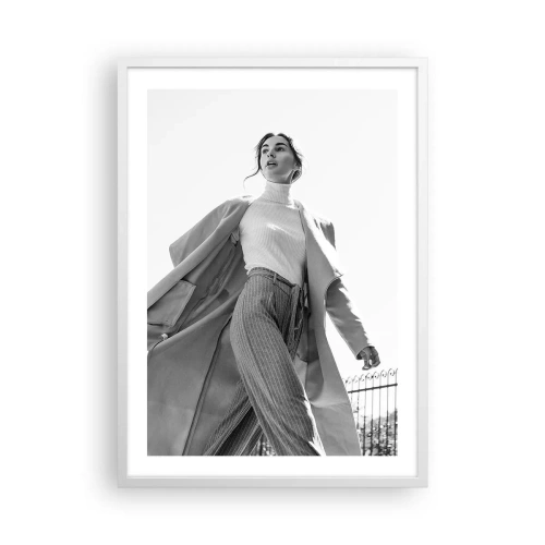 Poster in een witte lijst - Ga je mee? - 50x70 cm