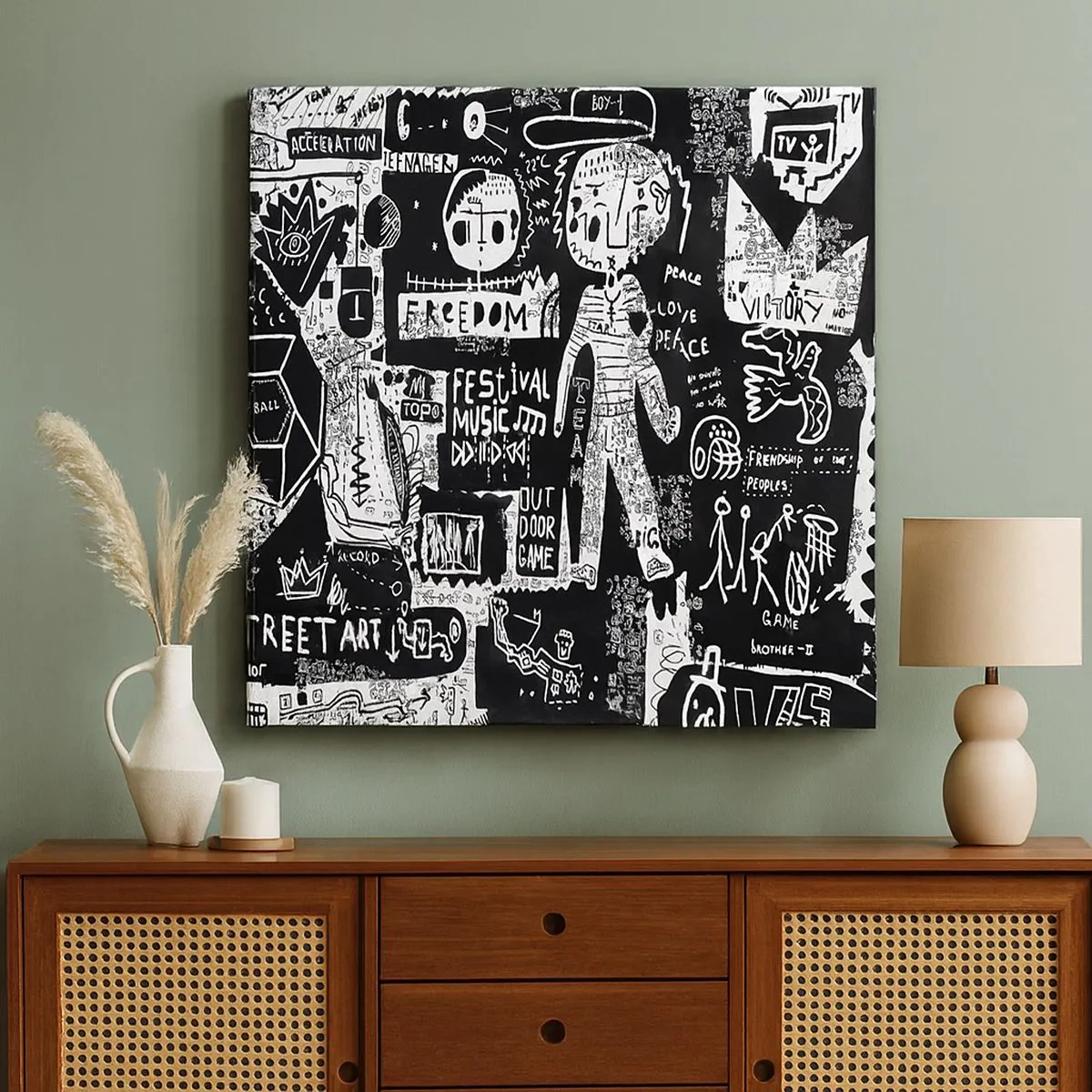 Schilderen op canvas - Geestelijke jeugd van wet en vreugde - 30x30 cm