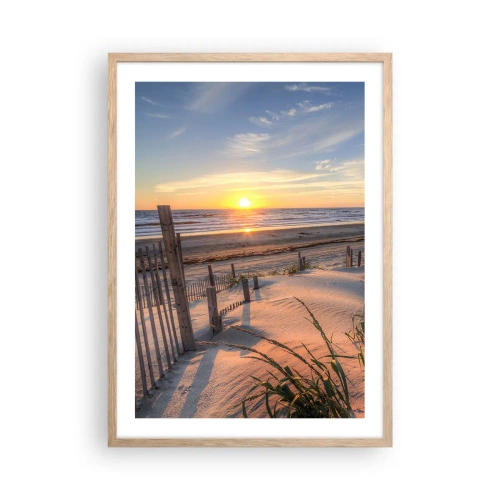 Een poster in een licht eiken lijst - Glans en schaduw van de wind - 50x70 cm