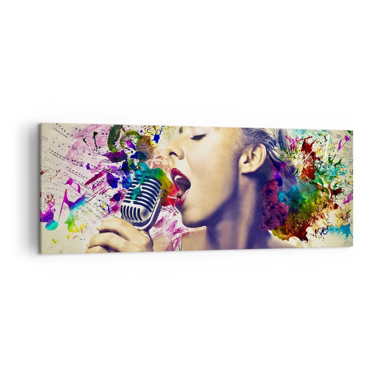 Schilderen op canvas - Schilder de wereld met je stem - 140x50 cm