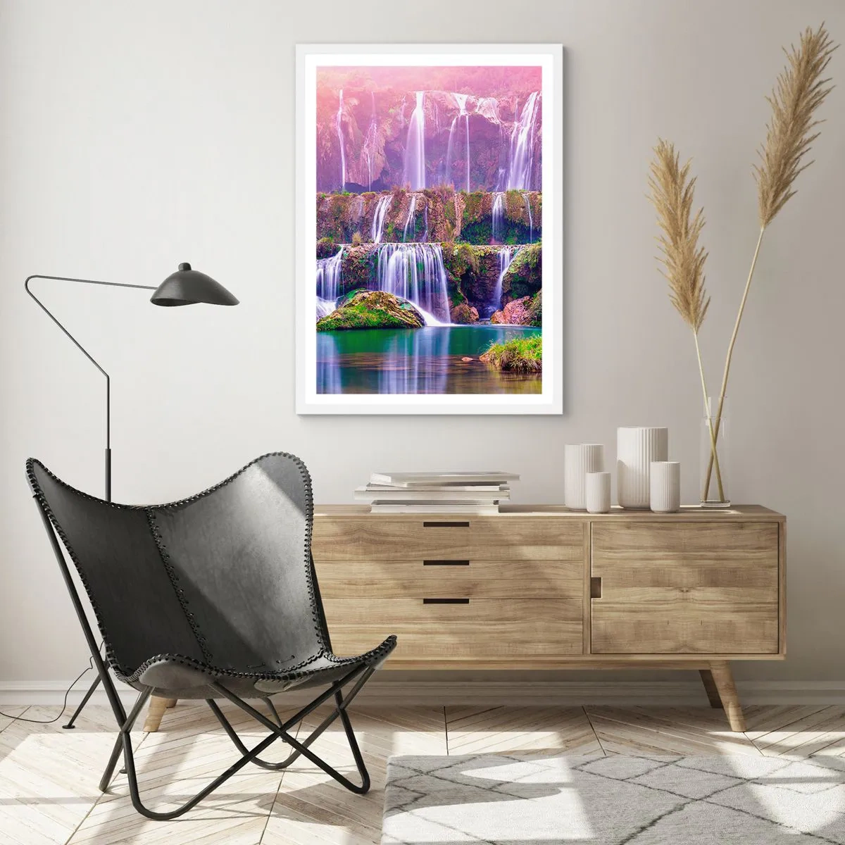 Poster in een witte lijst - Trap naar de hemel - 30x40 cm