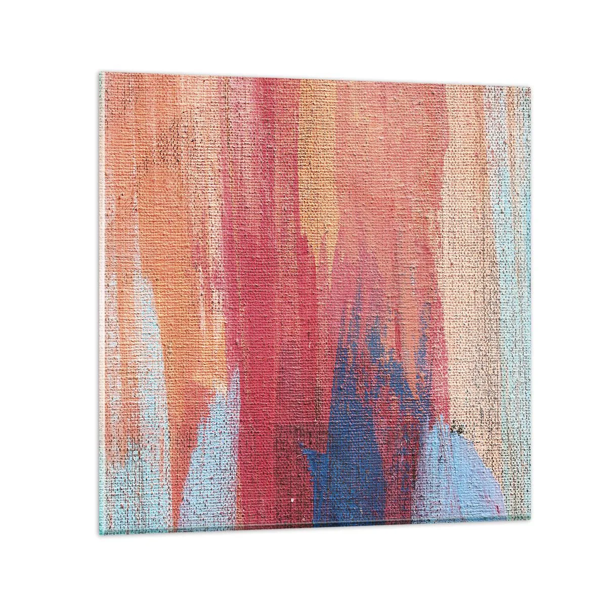 Schilderen op glas - Ren door de regenboog - 70x70 cm