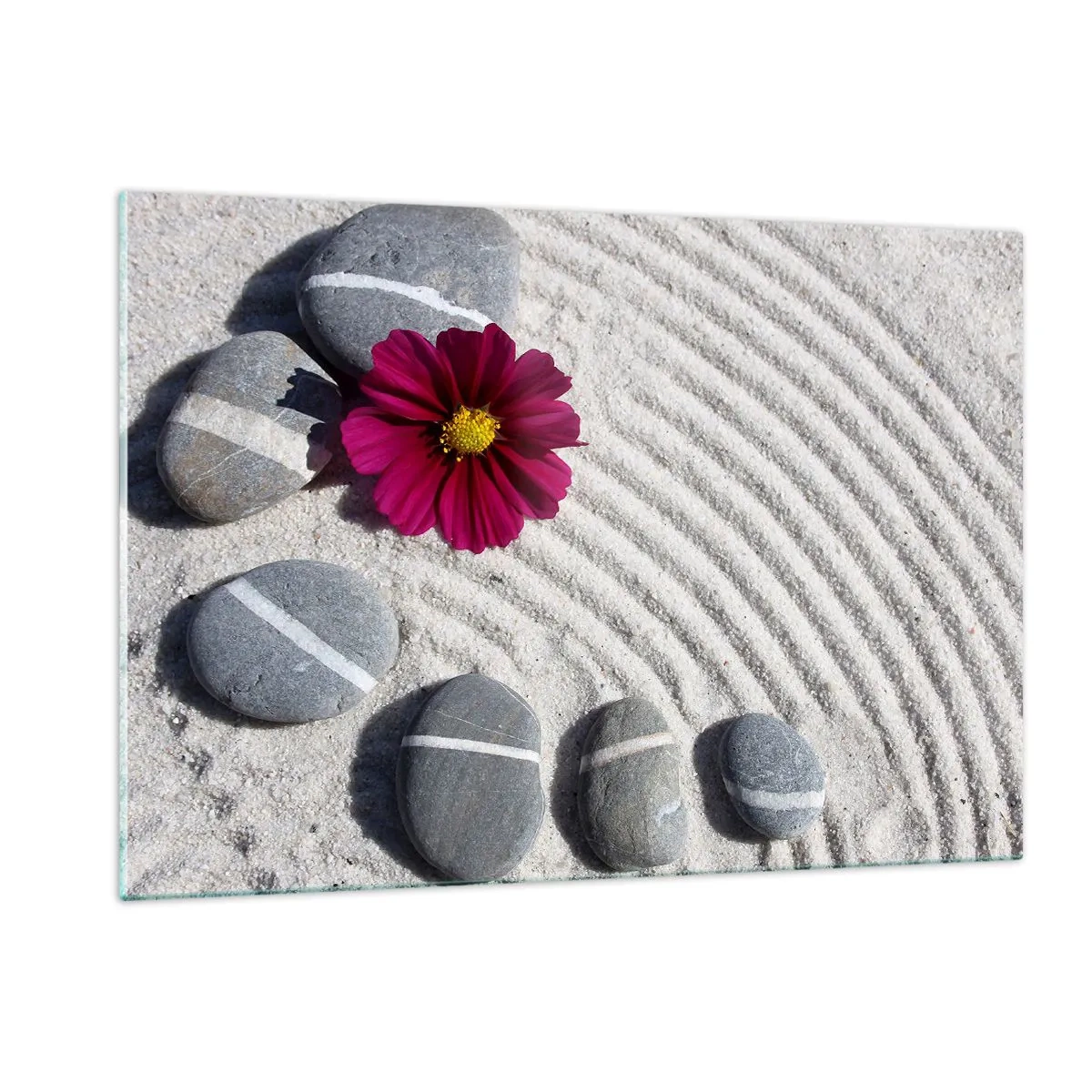 Schilderen op glas - Energie en rust van de magische cirkel van de natuur - 120x80 cm