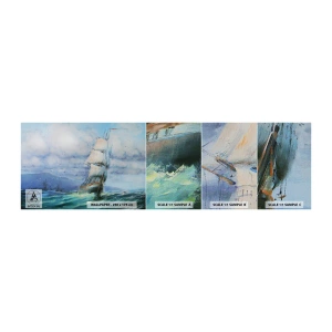 Fotobehang Monster Zelfklevend Deluxe Sticker - Goede wind - Zeilschip, Zee, het zeilen - 100x30 cm