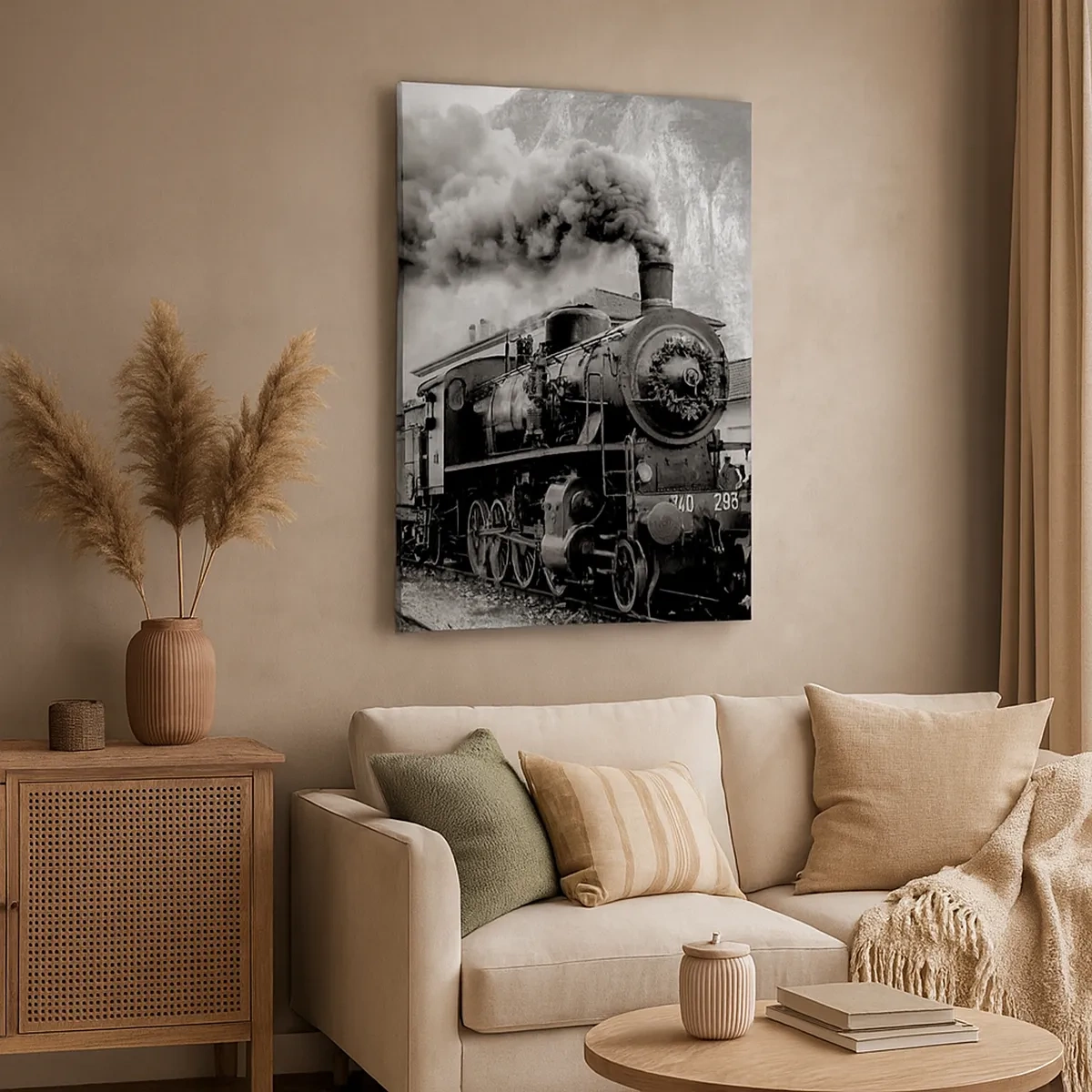Schilderen op canvas - Staat op het station... - 50x70 cm