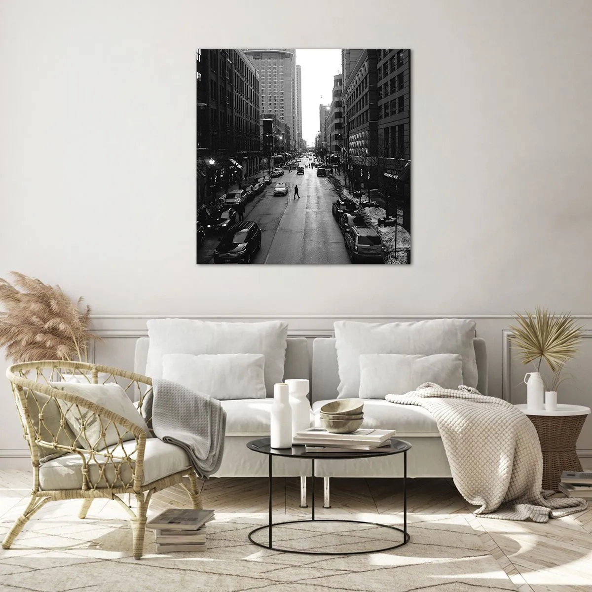 Schilderen op glas - Een andere dag zoals elke andere dag - 40x40 cm