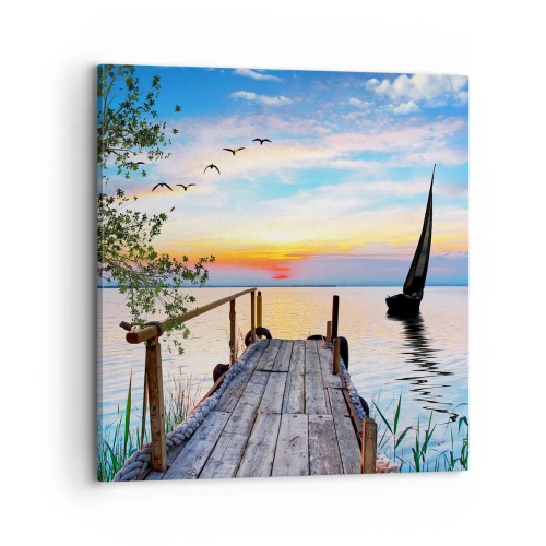 Schilderen op canvas - Goedeavond - 70x70 cm