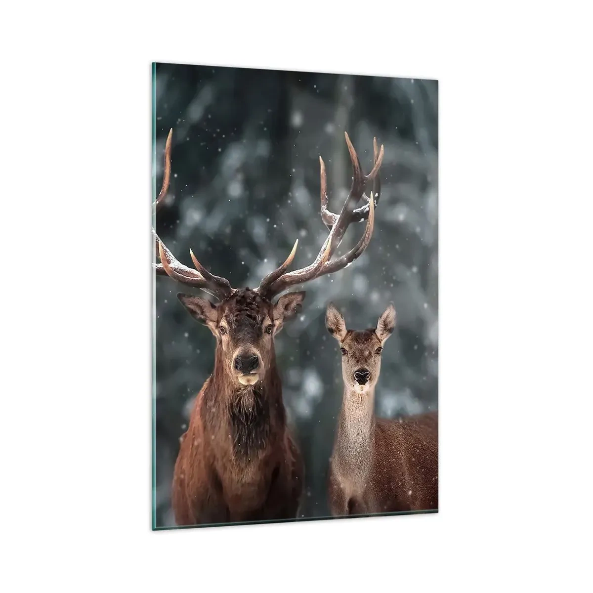 Schilderen op glas - Heer van het bos met zijn vrouw - 80x120 cm