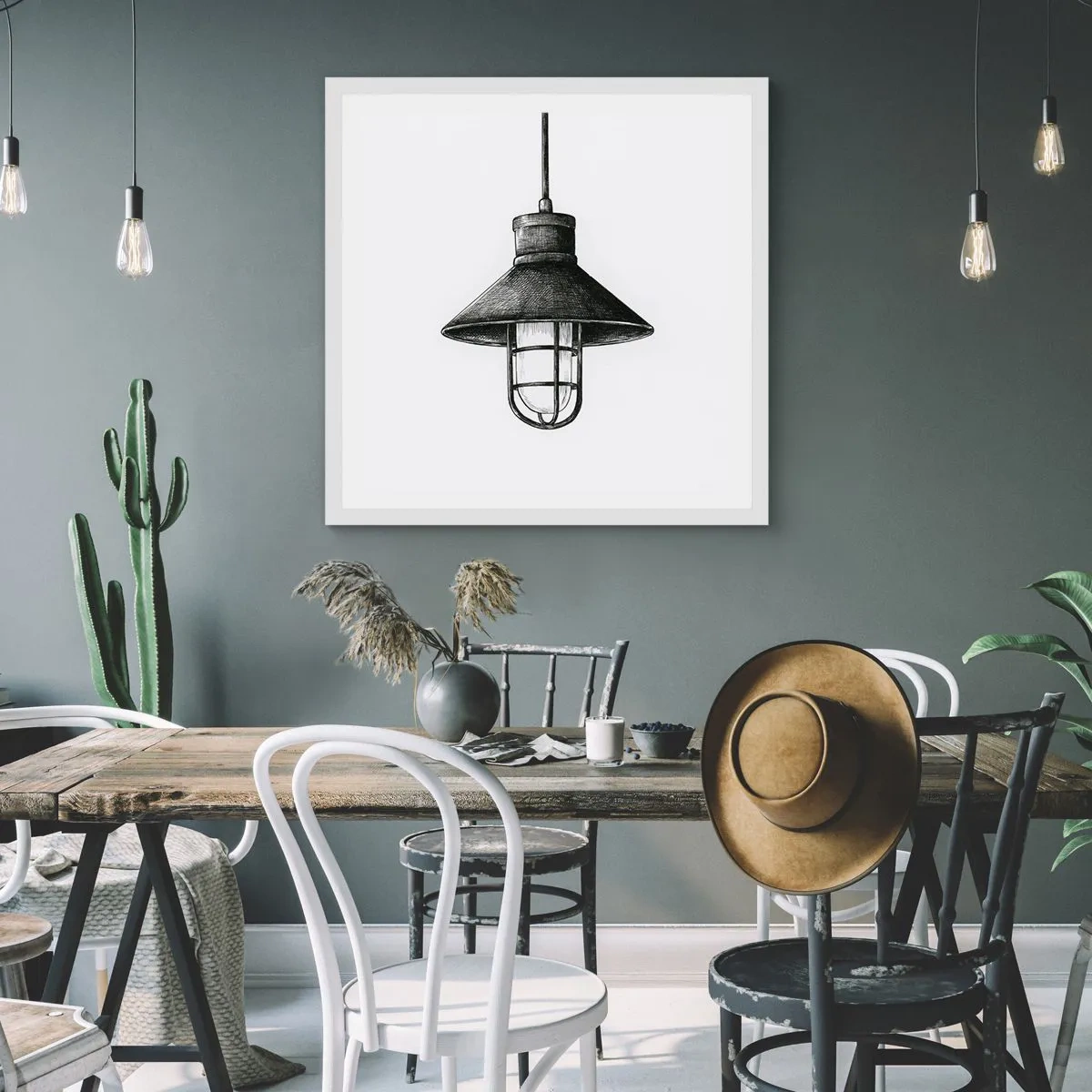 Poster in een witte lijst - Zoals jaren geleden… - 60x60 cm