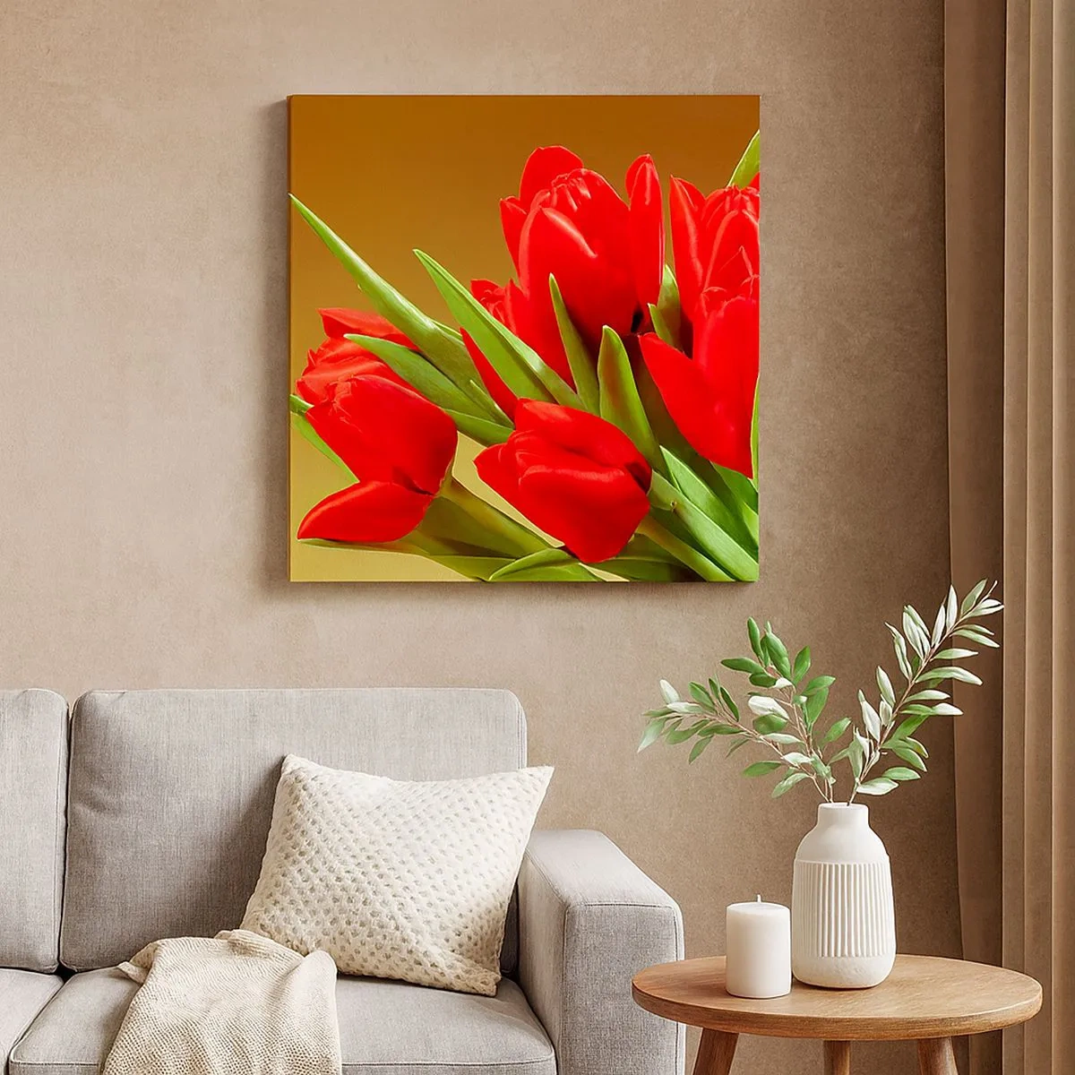 Schilderen op canvas - Een bos van lentevreugde - 30x30 cm