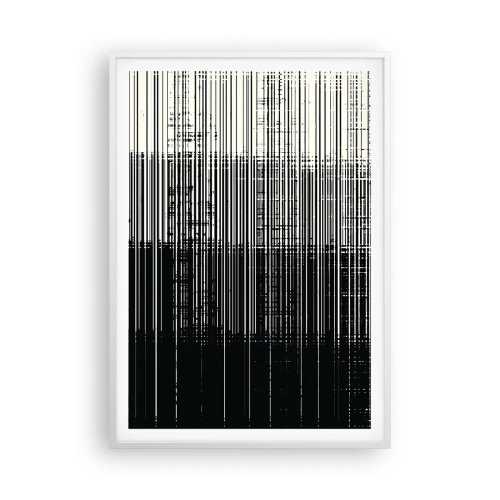 Poster in een witte lijst - Golven en vibraties - 70x100 cm