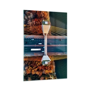 Schilderen op glas - BEYOND the waters, beyond the forest - 70x100 cm