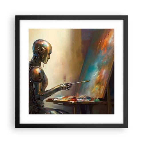 Poster in een zwarte lijst - De kunst van de toekomst - 40x40 cm