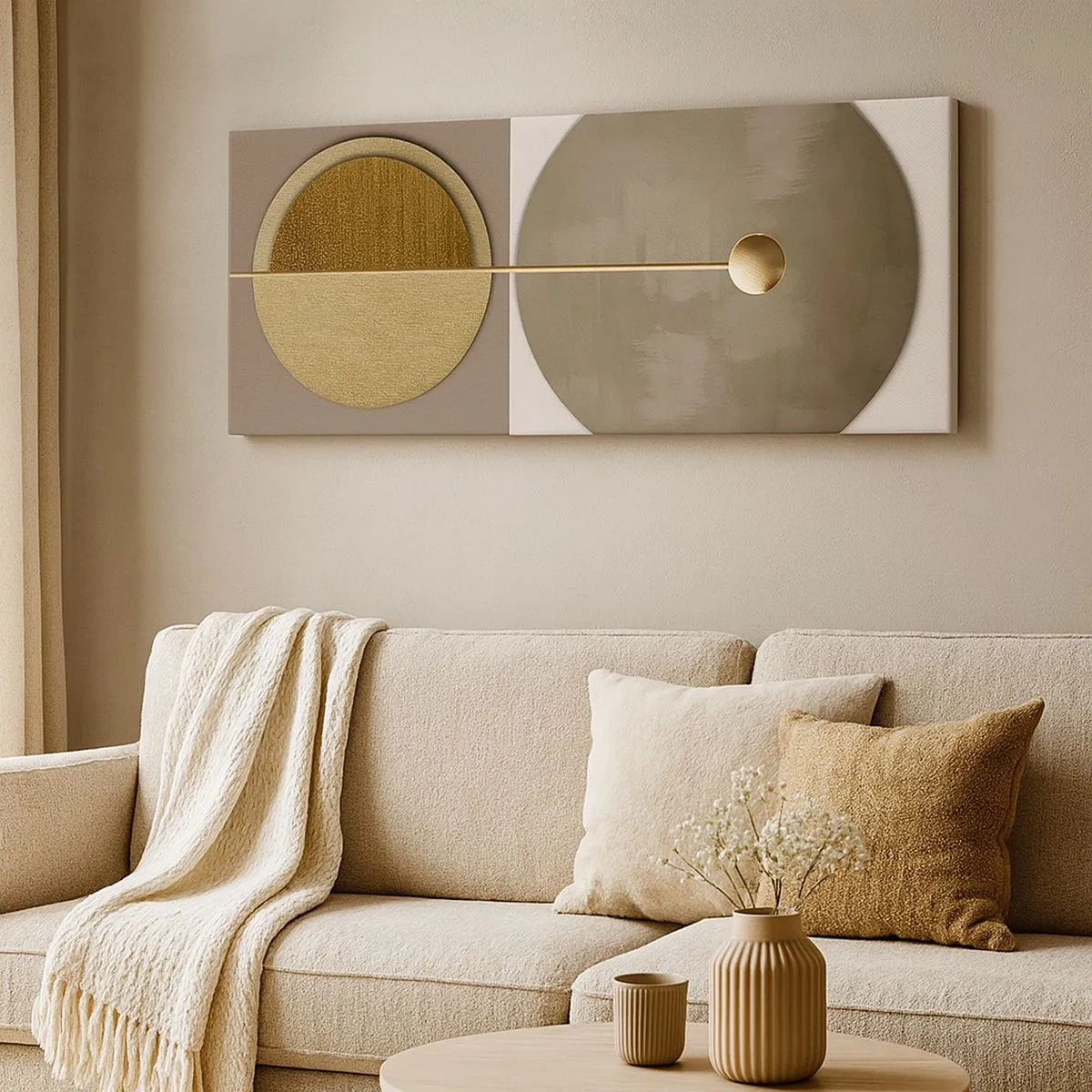 Schilderen op canvas - Perfecte balans - 100x40 cm