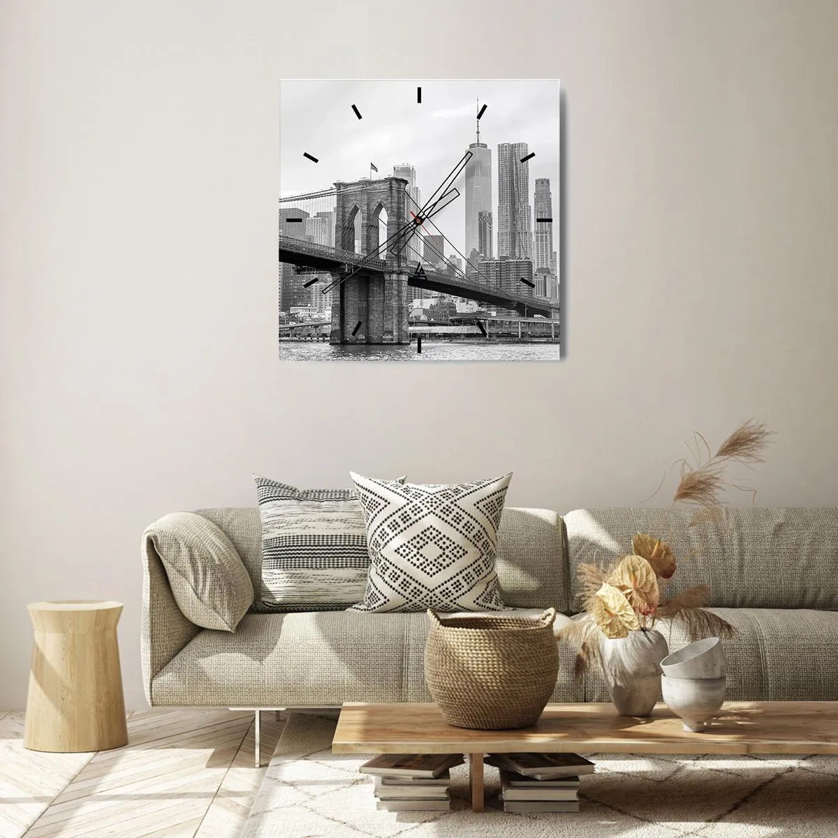 Wandklok - Klok - New Yorkse sfeer - 30x30 cm
