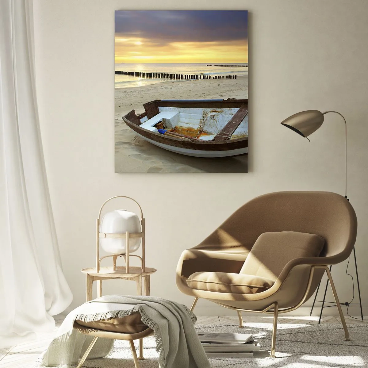 Schilderen op glas - Er zijn geen mooiere stranden meer - 50x70 cm