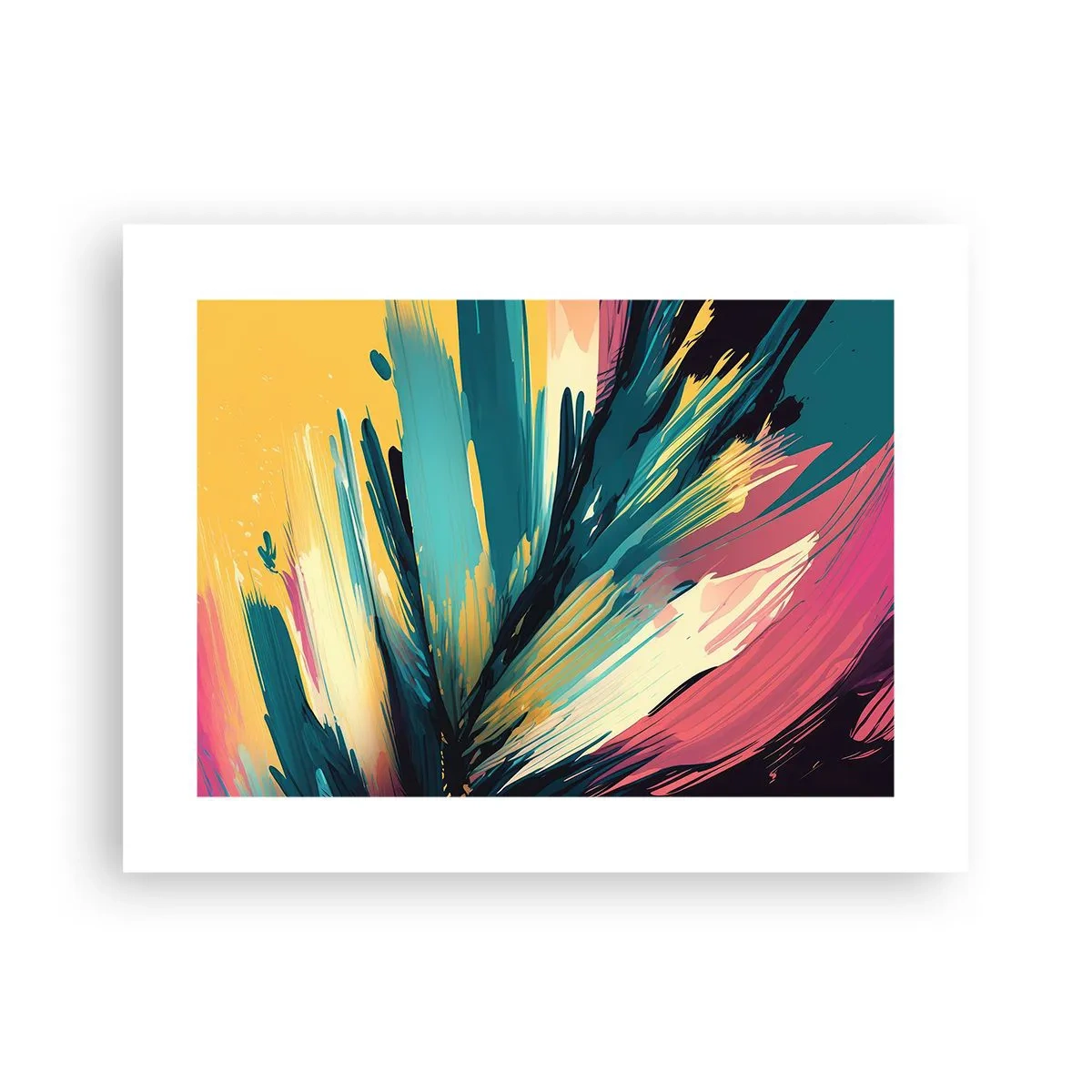 Poster - Compositie – een explosie van vreugde - 40x30 cm
