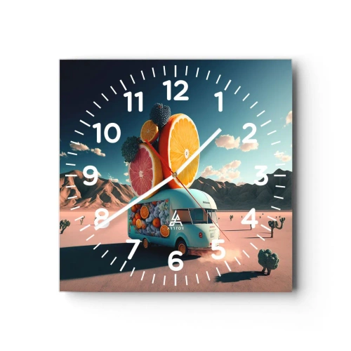 Wandklok - Klok - De smaak van vakantie - 30x30 cm