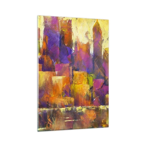 Schilderen op glas - Metropolitan compositie - 80x120 cm