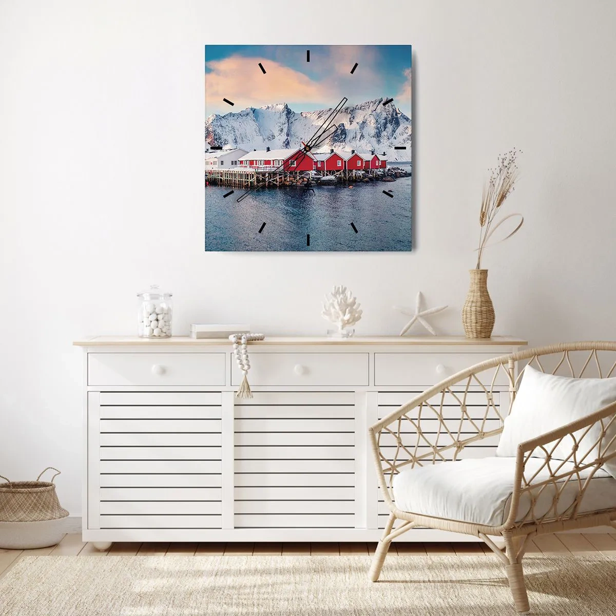 Wandklok - Klok - Noordelijke retraite - 40x40 cm