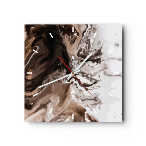 Wandklok - Klok - Kleurcontrast - 30x30 cm