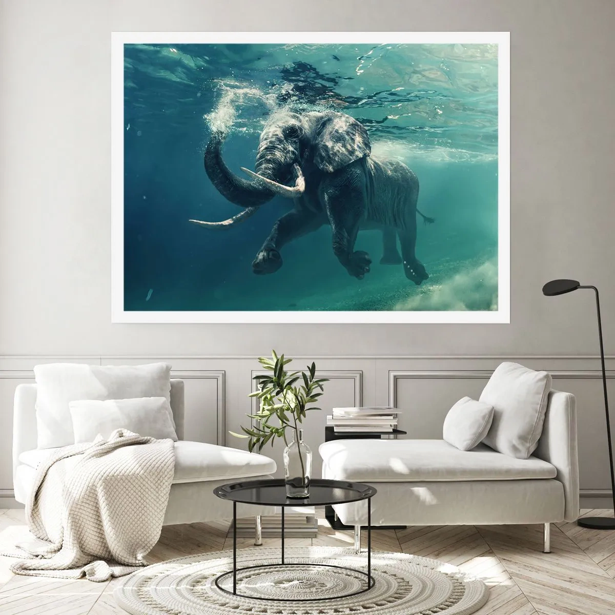Poster - Iedereen houdt van zwemmen - 100x70 cm