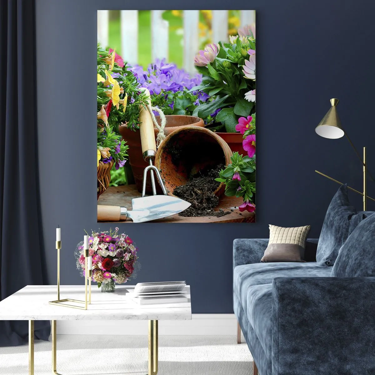 Schilderen op glas - Zofia's tuin - 50x70 cm