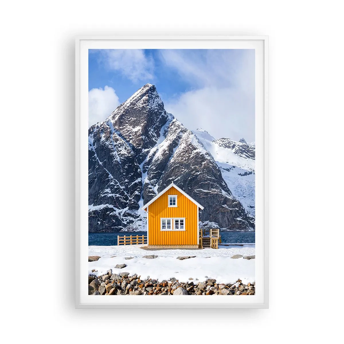 Poster in een witte lijst - Scandinavische vakanties - 70x100 cm