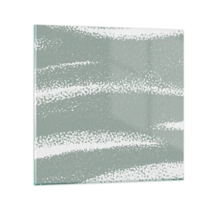 Schilderen op glas - Abstractie in een winterklimaat - 30x30 cm