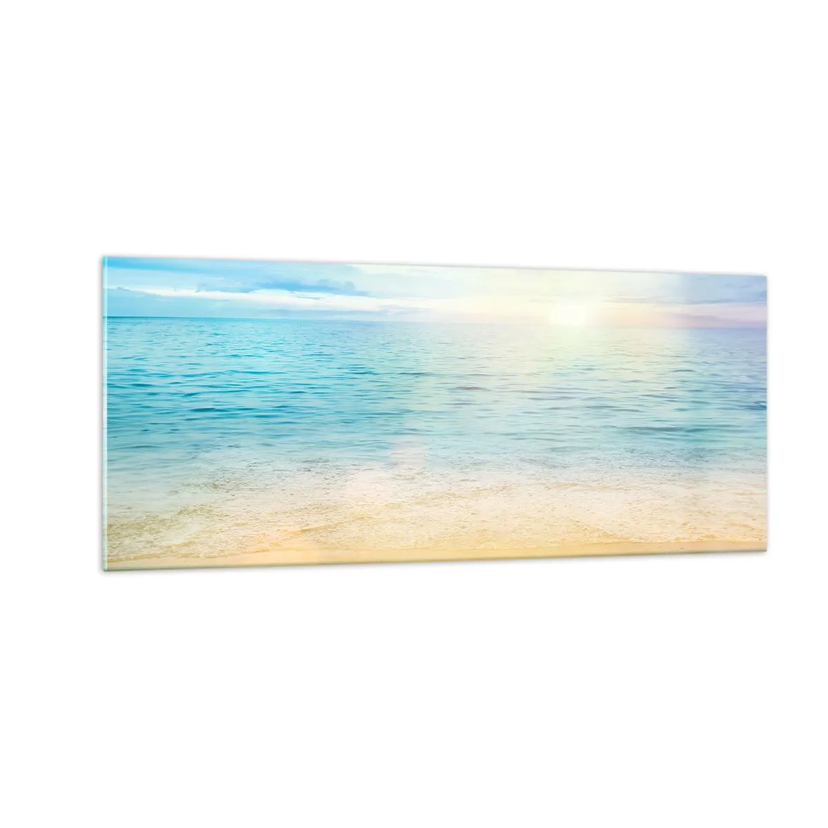 Schilderen op glas - Groot blauw - 100x40 cm