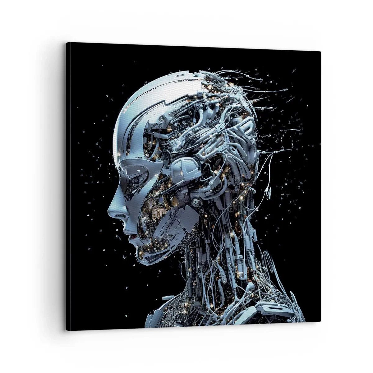 Schilderen op canvas - Technologie is een vrouw - 60x60 cm