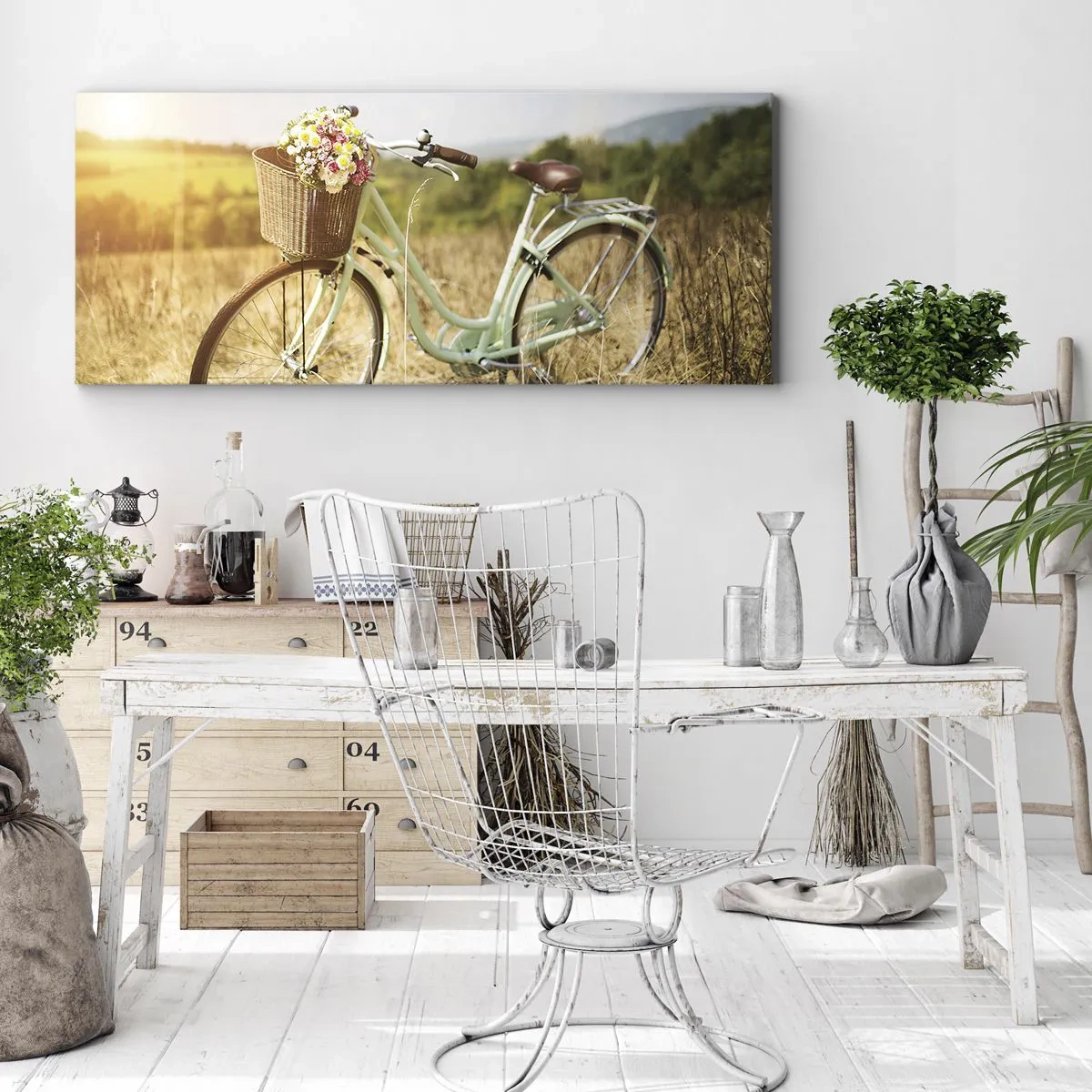 Schilderen op canvas - Ik blijf hier nog even - 100x40 cm