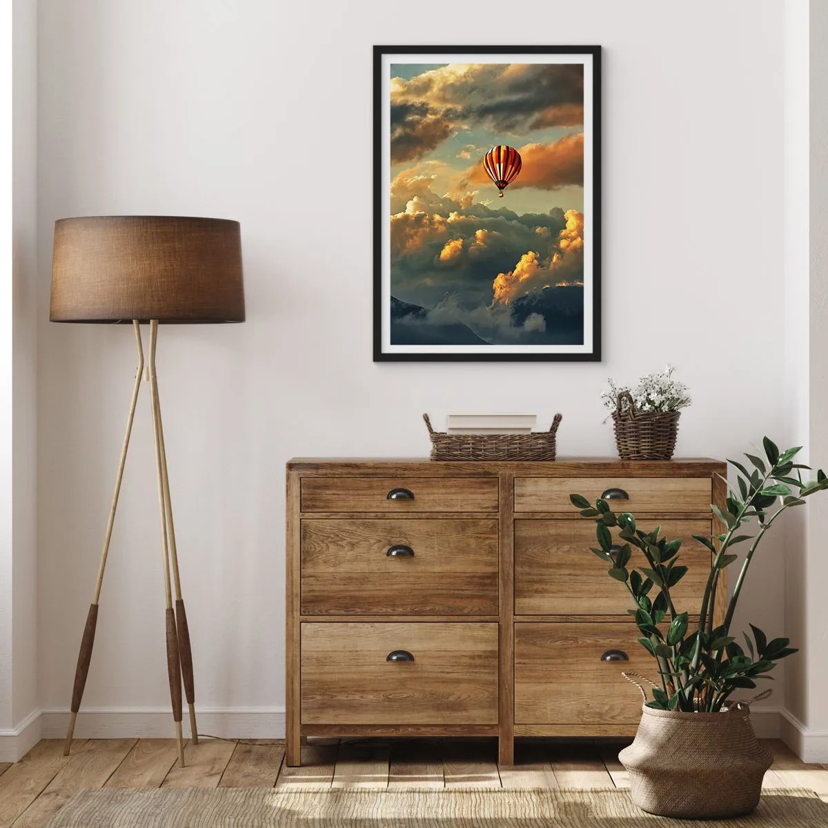 Poster in een zwarte lijst - Ik vlieg omdat ik dat wil - 70x100 cm