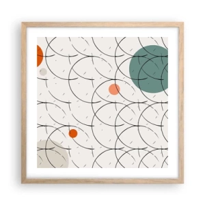 Een poster in een licht eiken lijst - In de pop-art-sfeer - 50x50 cm