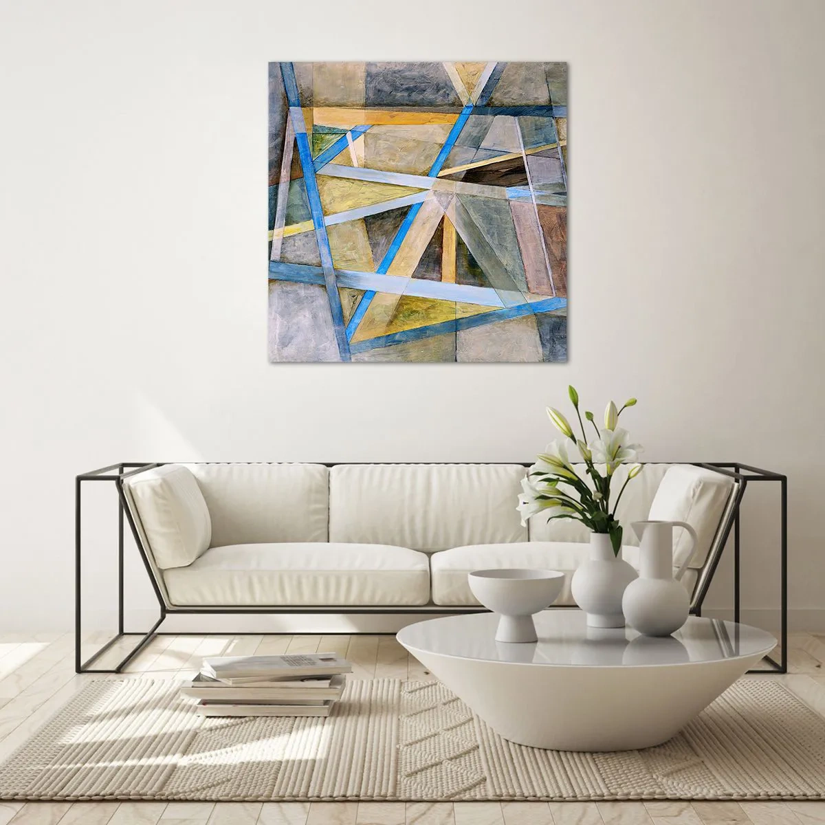 Schilderen op glas - Recht of diagonaal? - 70x70 cm
