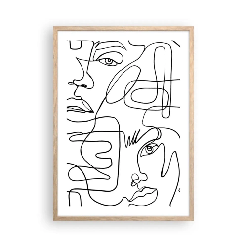 Een poster in een licht eiken lijst - In verwarde emoties - 50x70 cm