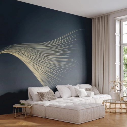 Zelfklevend Fotobehang Deluxe Sticker - Als het haar van een engel - Abstractie, Deel, Grafisch - 100x70 cm