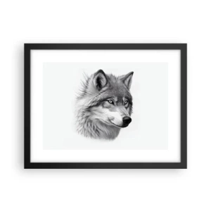 Poster in een zwarte lijst - Alfa – zonder twijfel - 40x30 cm