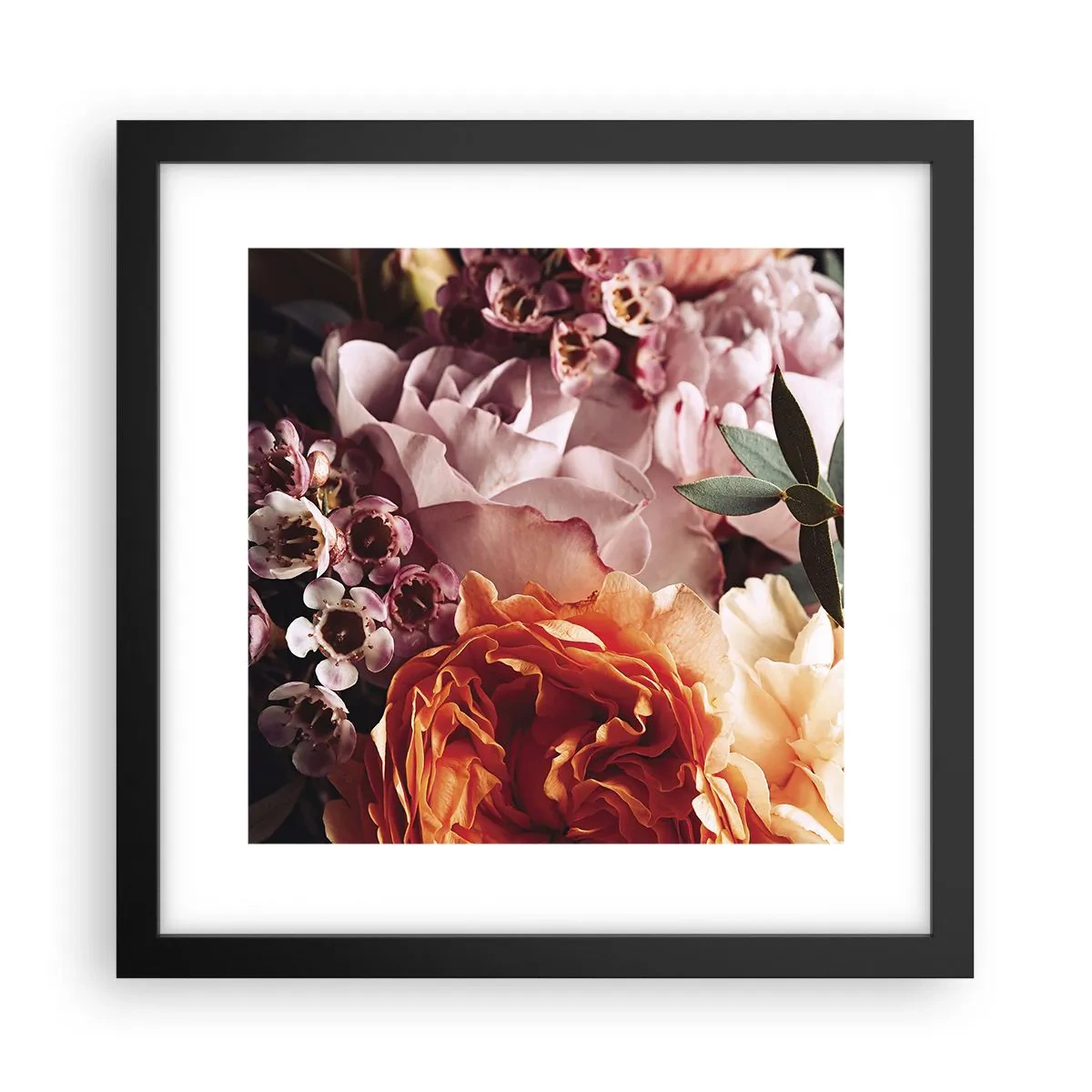 Poster in een zwarte lijst - Gehuld in schoonheid - 30x30 cm