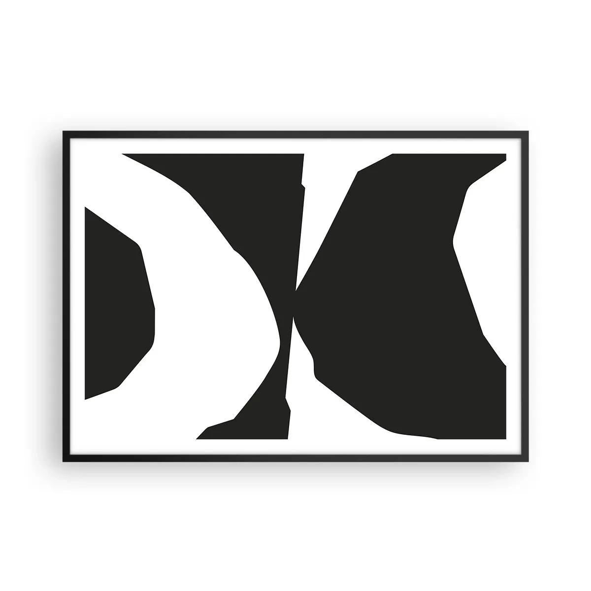 Poster in een zwarte lijst - Positief – negatief - 100x70 cm
