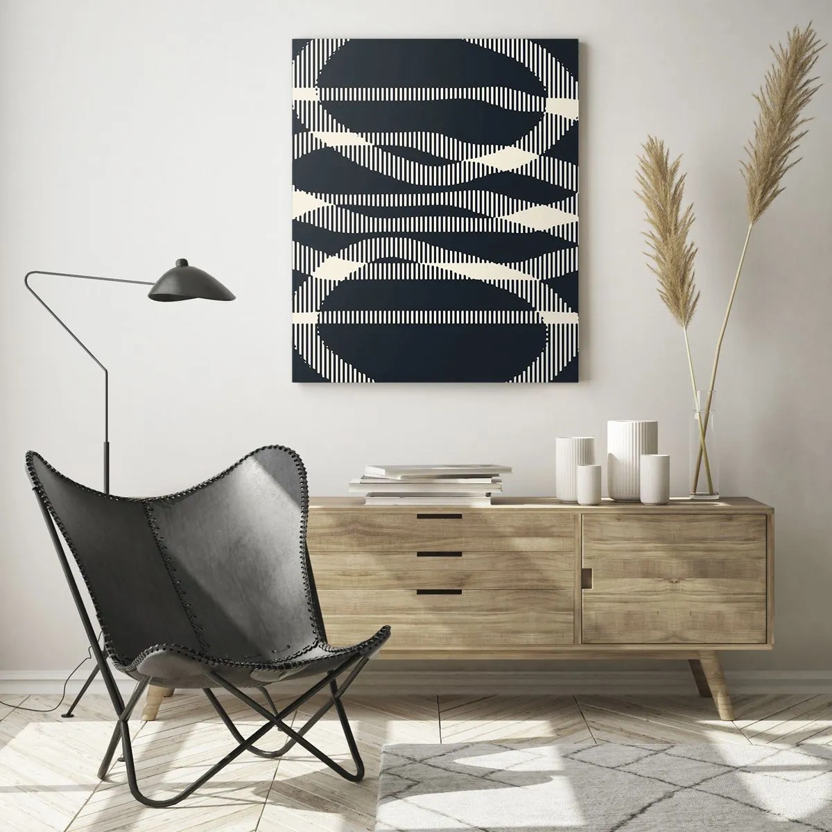 Schilderen op glas - Een poging om de duisternis te doorbreken - 80x120 cm