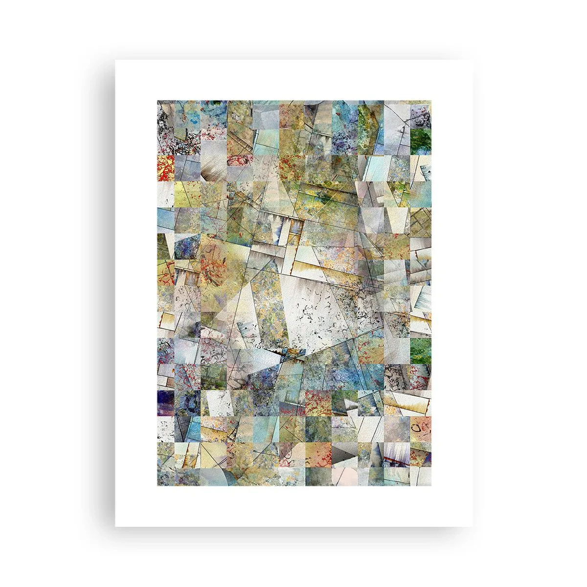 Poster - Geometrische schuifeling - 30x40 cm