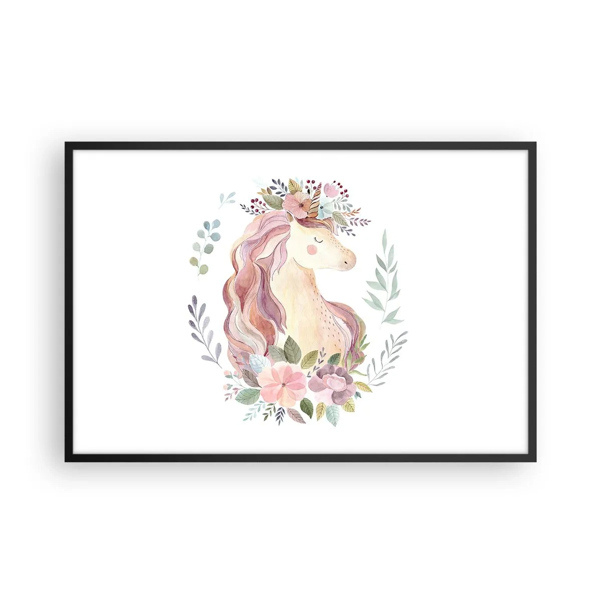 Poster in een zwarte lijst - Een uitnodiging in de wereld van sprookjes - 91x61 cm