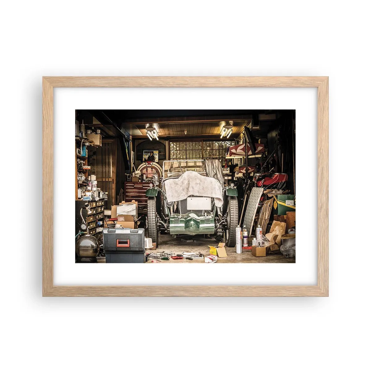Een poster in een licht eiken lijst - Terug naar het verleden - 40x30 cm