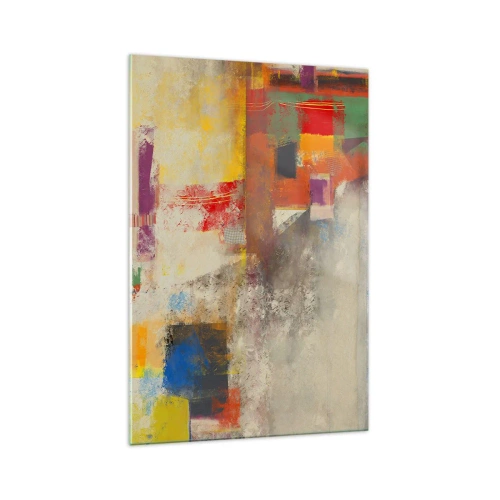 Schilderen op glas - Kleur geometrie - 70x100 cm