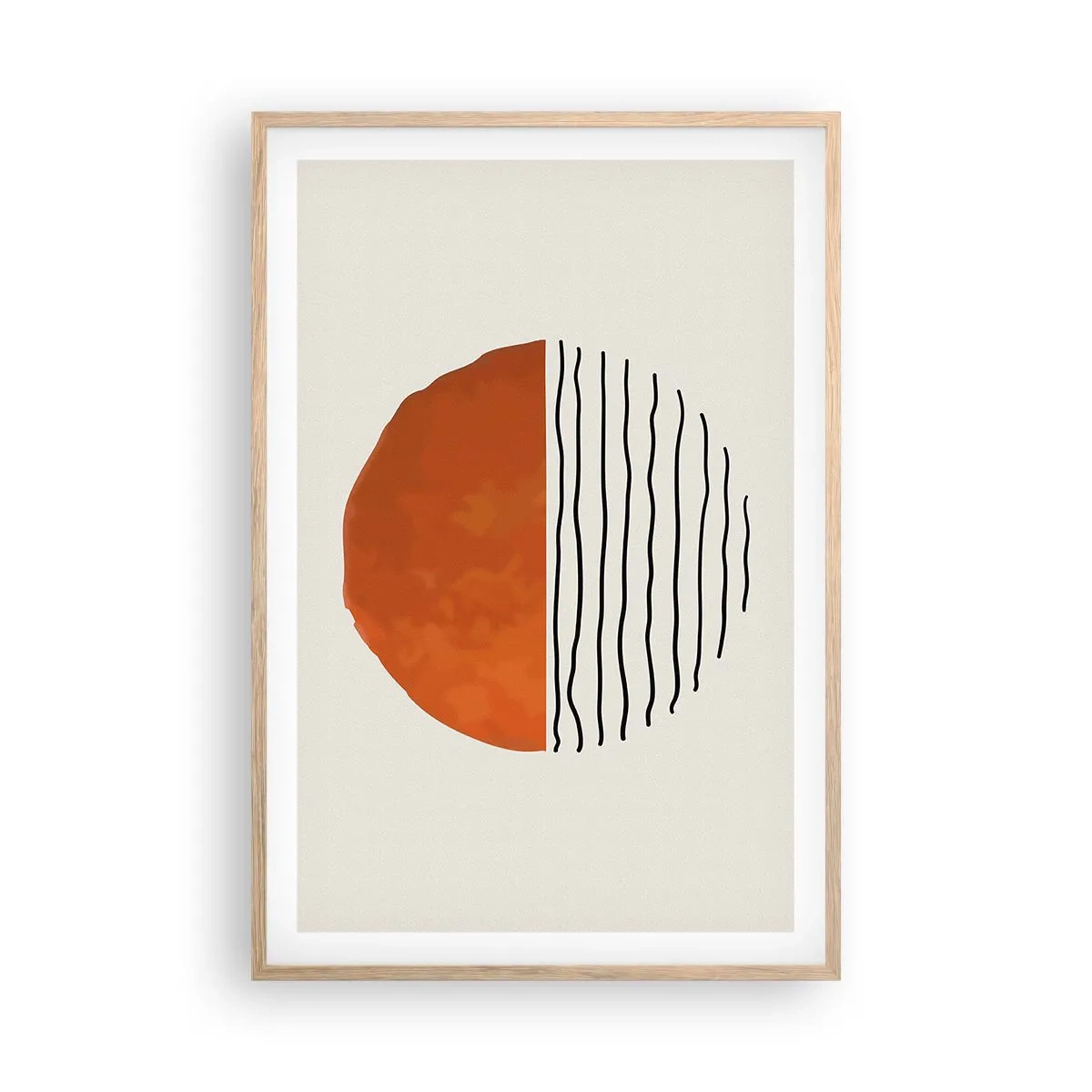 Een poster in een licht eiken lijst - In het Japanse klimaat - 61x91 cm